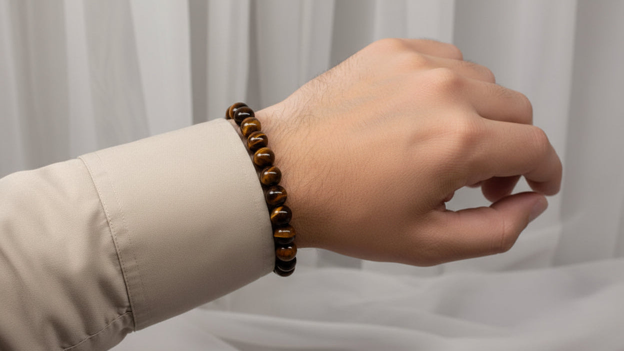 Armband aus natürlichen Edelsteinen - Tigerauge