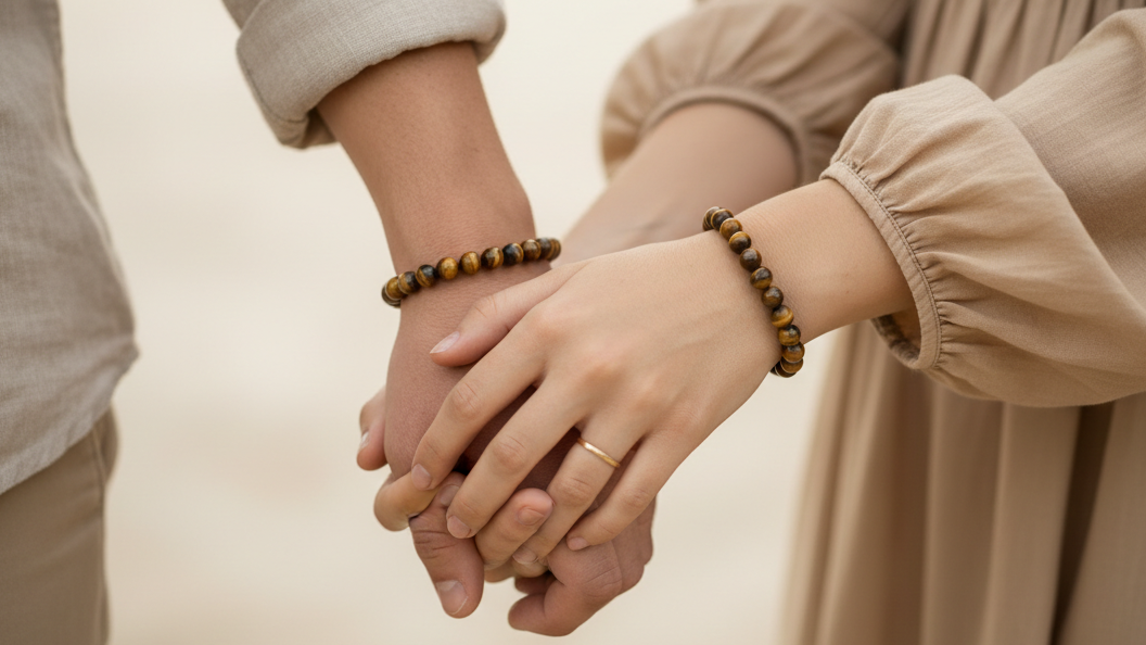 Armband aus natürlichen Edelsteinen - Tigerauge